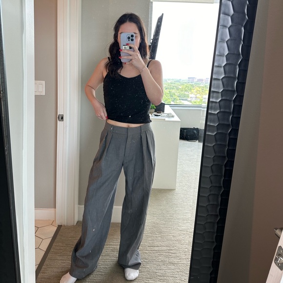 Aritzia Revue Babaton Trouser - Wide Leg Pant Size 8 - Picture 2 of 5